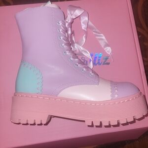 Sugar Thrillz Pink Boots Sz7